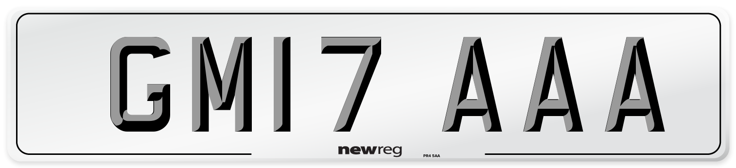 GM17 AAA Number Plate from New Reg